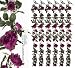 Six 6' Artificial Rose Garlands Silk Flowers_burgundy