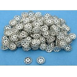 150 Silver Plated End Bead Caps Jewelry Beads 6.5mm