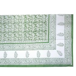Bed Sheet in Cotton Home Decorating Block Print Twin Size