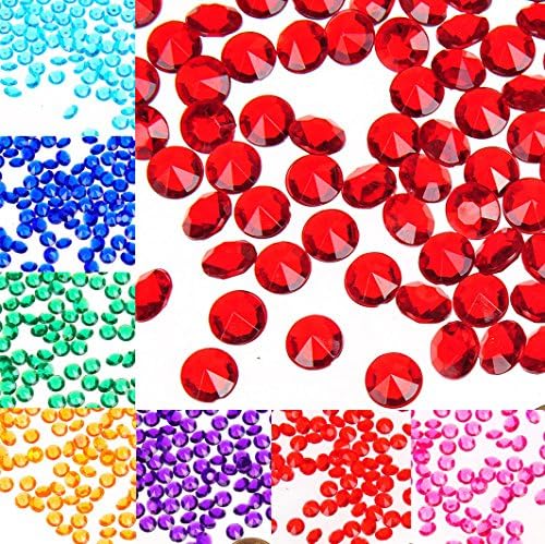 6mm Crystal Diamond Confetti Wedding Favor Party Acrylic Scatter Table Decoration Optional (Aqua Blue)