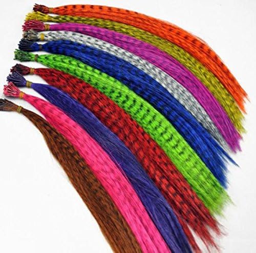 New Grizzly synthetic Feather hair Extensions 16" with beads for free