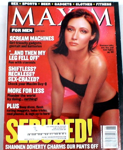 Maxim Adult Magazine Back Issue June 1999 Shannen Doherty
