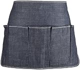 Angelas Garden 7407-200 Womens Cotton Garden Apron with 5 Pockets, Denim