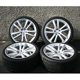 20 Inch Silver 10 Series Wheels Rims and Tires for Jaguar by USARIM