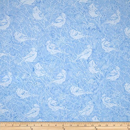 Timeless Treasures Tonga Batiks Snow Angel Cardinals Ice Fabric