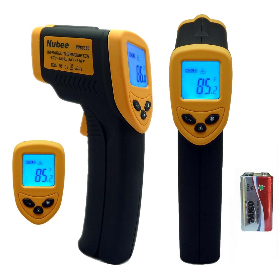 Nubee® Temperature Gun Noncontact Infrared Thermometer w/ Laser Sight