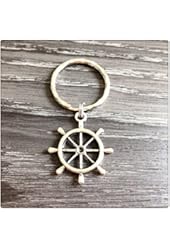 Vintage Ship, Nautical Key Chain, Sailboat, Pirate, Ocean, Sailing, Boating Keychain