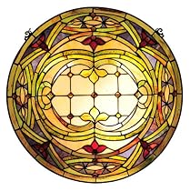 Tiffany Style Stained Glass Window Panel 24" P2498