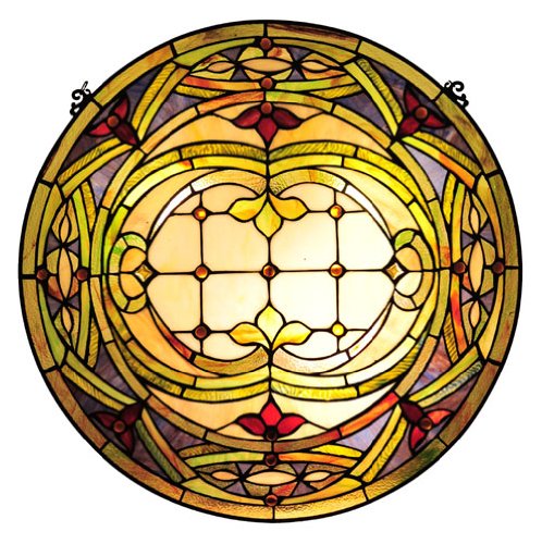 Tiffany Style Stained Glass Window Panel 24" P2498