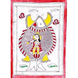 Paper Art Madhubani Folk Art for Home Decor (madht089)