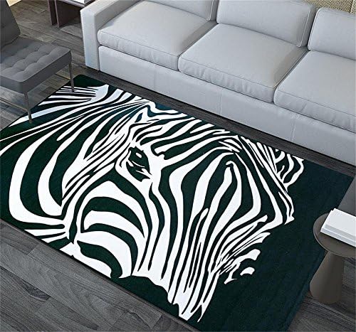ALUS-Modern minimalist bedroom living room carpet Zebra pattern rectangular mats
