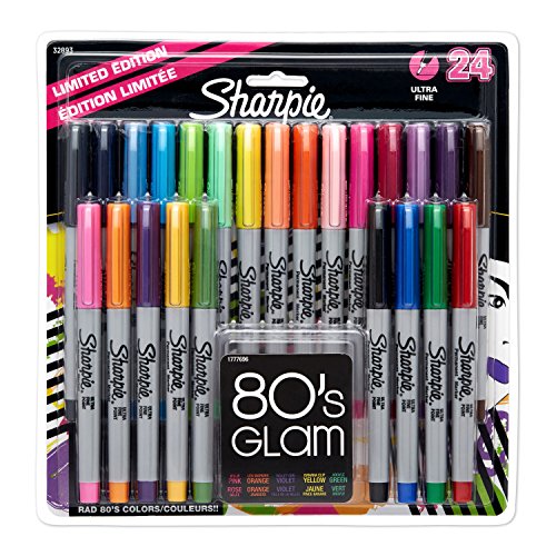 Sharpie Ultra Fine Point Permanent Markers, 24-Pack, 80's Glam Assorted Colors (32893PP) - Thumbnail 6