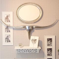ALU STIER H�RNER von DESIGN DELIGHTS deko tier geweih wandbild jagdtroph�e silber