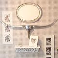 ALU STIER H�RNER von DESIGN DELIGHTS deko tier geweih wandbild jagdtroph�e silber