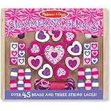 Melissa & Doug Shimmering Hearts Wooden Bead Set