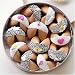 Gourmet Food : DOSE OF GOOD FORTUNES: A Dozen Dark and White Chocolate Hand-Dipped Fortune Cookies Decorated for a Wedding & Nestled in a Gold Container