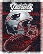 New England Patriots Spiral Series Jacquard Throw Blanket - NFL Football Fan Shop Team Merchandise
