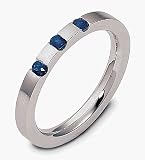 14 Karat White Gold Stackable Sapphire Band Ring