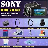 Sony HDR-XR150 120GB HD Handycam Camcorder + Brand New USA w/ Full Manufacturer's Accessories + PREMIUM STARTER PACKAGE INCLUDING 4GB SDHC MEMORY CARD + MEMORY CARD READER + HDMI CABLE + UV FILTER + EXTENDED LIFE BATTERY + SOFT CARRYING CASE + TRIPOD + Sunset Electronics Micro Fiber Cleaning Cloth & MUCH MORE !!