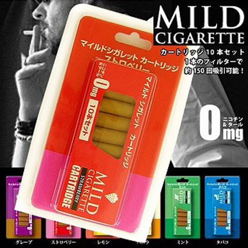 電子タバコ マイルドシガレット 交換用カートリッジ 10個入 ストロベリー味