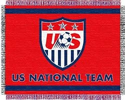 USA Home Field Advantage Woven Tapestry Throw Blanket - Soccer Fan Shop Sports Team Merchandise
