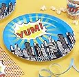 Ginger Ray Paper Plates - Pop Art Superhero Party (8 count)