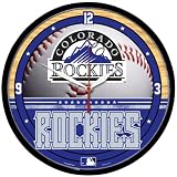 MLB Colorado Rockies Round Clock