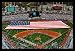 Dodger Stadium (Opening Day, April 13, 2009, US Flag) White Wood-Mounted Art Poster Print - 13