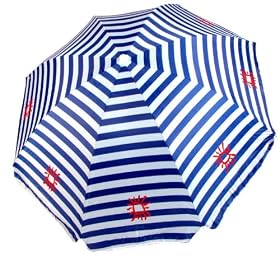 7.5 Foot Beach Umbrella with Tilt - Platinum Series Blue Cabana