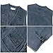 Mrignt Mens Casual Loose Fit Multi-Pockets Zipper Denim Vest Jackets