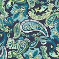 Peel & Stick Applique - Paisley Please Blox Blue/Green (8 @ 13 x 13")