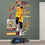 NBA Cleveland Cavaliers LeBron James Dunk Fathead Real Big Decals, 29"W x 88"H
