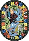 Joy Carpets We Dig Dinosaurs Kids Area Rug Size - 7 ft. 8 in. x 10 ft. 9 in. Oval