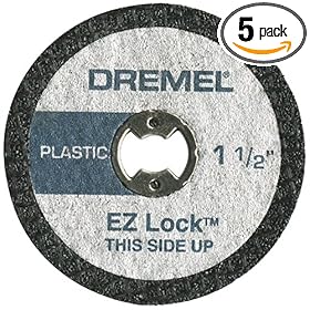 Dremel EZ476 1 1/2-Inch EZ Lock Rotary Tool Cut-Off Wheels For Plastic - 5 pack