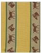 Waffle Weave 100% Cotton Horse Wheat Yellow Dishtowel 18" X 28" Set / 6