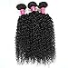 Allove Hair 6a 3bundles-pack Unprocessed Virgin Brazilian Kinkys Curly Hair Bundles Human Hair Extensions Weave 300g Natural Black