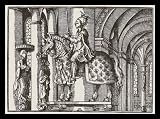 Christoph Murer (Equestrian statue of Philippe de Valois in the Cathedral of Nôtre Dame in Paris) Black Wood-Mounted Art Poster Print - 13 X 19