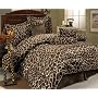 7Pcs Queen Giraffe Animal Kingdom Bedding Comforter Set