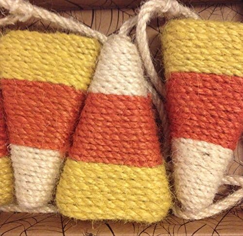 Orange, Yellow and White Halloween Candy Corn 6 Ft Garland / Banner / Swag Deluxe Indoor Halloween Decorations