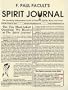F Paul Pacults Spirit Journal