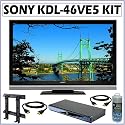 Sony BRAVIA KDL-46VE5 46-Inch 1080p 120Hz + Sony BDPS360 Blu-Ray + Sony SUWL500 Wall Mount + Accessory Kit