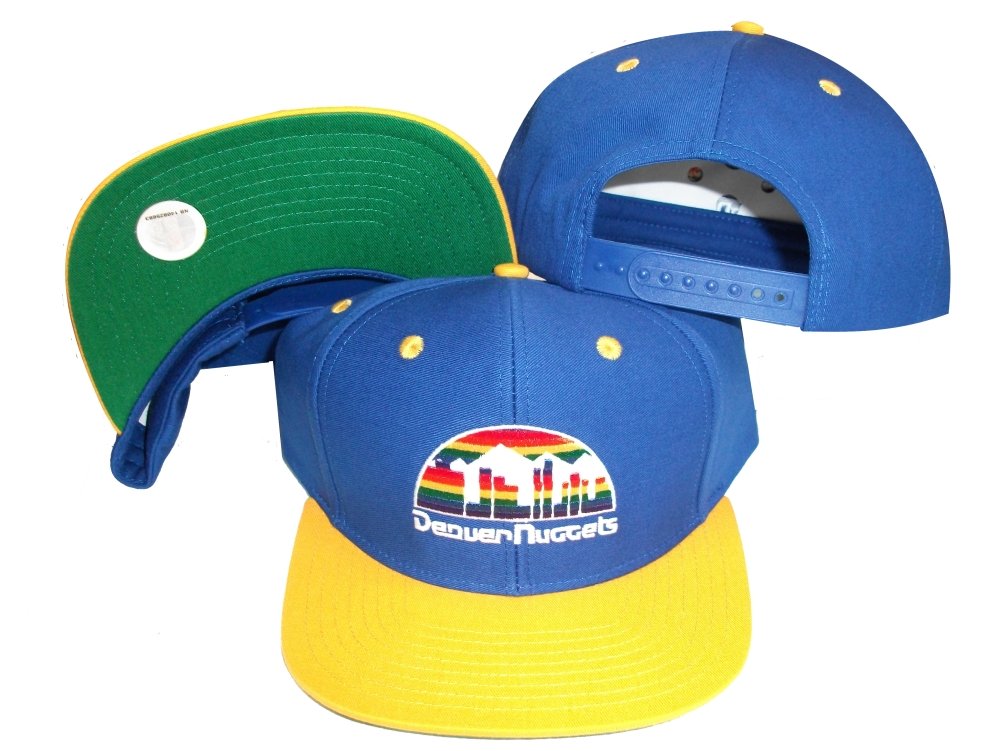 Amazon.com : Denver Nuggets Blue/Yellow Two Tone Snapback ...