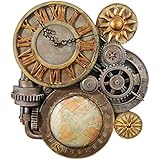 Design Toscano Gears of Time Sculptural Wall Clock
