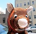 GIANT 32" STUFFED PIG SQUISHY SOFT BIG STUFFED ANIMAL HUGE NEW JUMBO PLUSH - AMERICAN MADE IN THE USA AMERICA - COLOR: BROWN AND ORANGE
