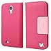 Galaxy S4 case,By HiLDA,Wallet Case for Samsung Galaxy S4/i9500,Premium PU Leather Case,Credit Card Holder,Flip Cover Case[Rose]