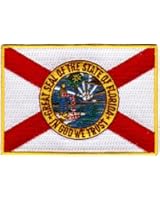 Florida State Flag Embroidered Patch Iron-On FL Emblem