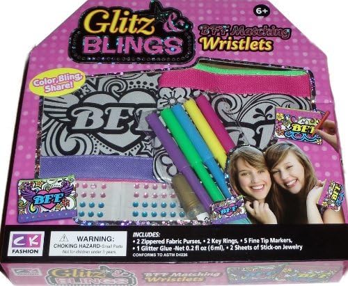 BFF Matching Purse and Keyring Wristlets - Glitz &amp; Bling