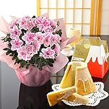 BunBunBee 敬老の日【選べる32通り】アレンジ・花鉢＆スイーツセット「アザレア＆富士山！プレミアムバーム♪」