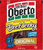 Oh Boy! Oberto Original Natural Style Beef Jerky, 3.5-Ounce Bags (Pack of 6)