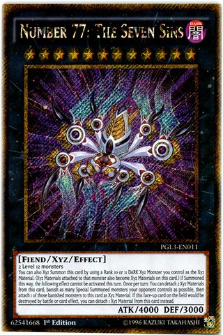 Yu-Gi-Oh! - Number 77: The Seven Sins (PGL3-EN011) - Premium Gold: Infinite Gold - 1st Edition - Gold Secret Rare